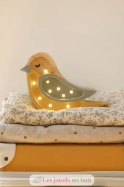 Lampe Veilleuse Oiseau Kaki Moutarde - Little Lights