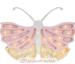 Lampe Veilleuse Papillon fraise crème - Little Lights