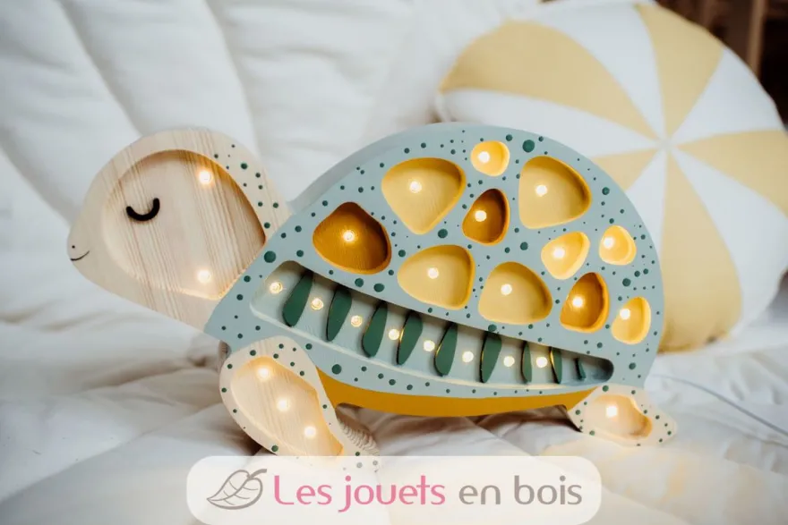 Lampe Veilleuse Tortue Galapagos sauge - Little Lights