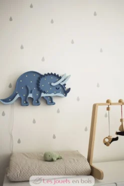 Lampe Veilleuse Tricératops Bleu Navy - Little Lights