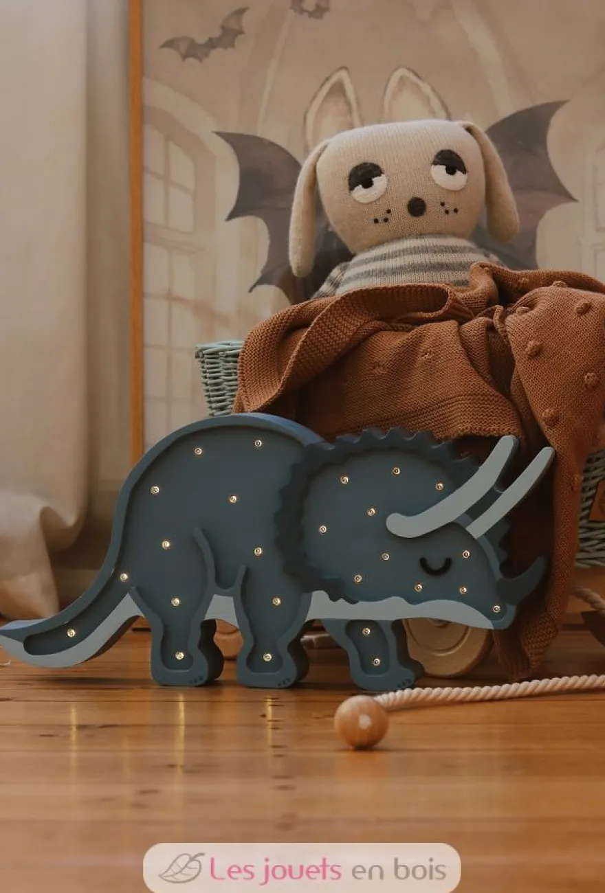 Lampe Veilleuse Tricératops Bleu Navy - Little Lights
