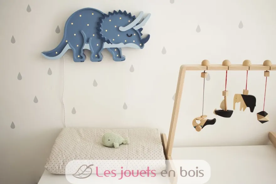 Lampe Veilleuse Tricératops Bleu Navy - Little Lights