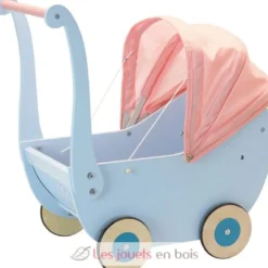 Landau en bois pour poupée - Petitcollin