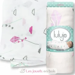Lange en bambou - Cerf-volant rose - Lulujo