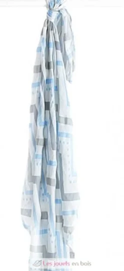 Lange en bambou - Chevron bleu - Lulujo