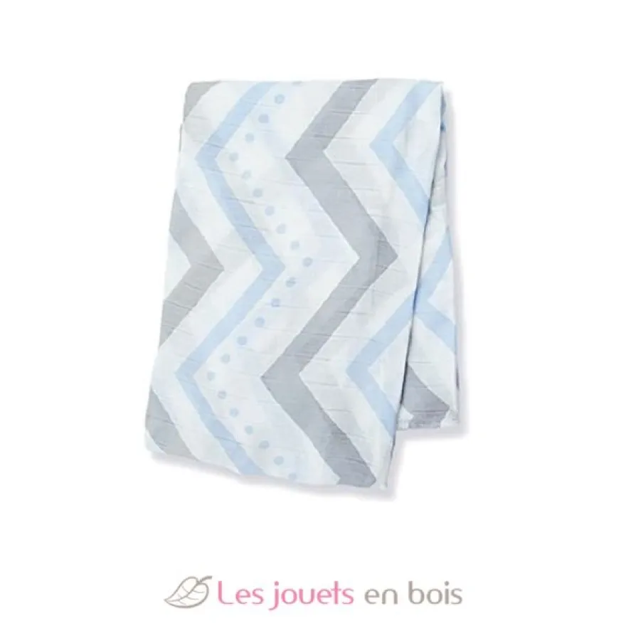 Lange en bambou - Chevron bleu - Lulujo