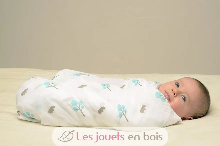 Lange mousseline - Aqua Hippo - Lulujo