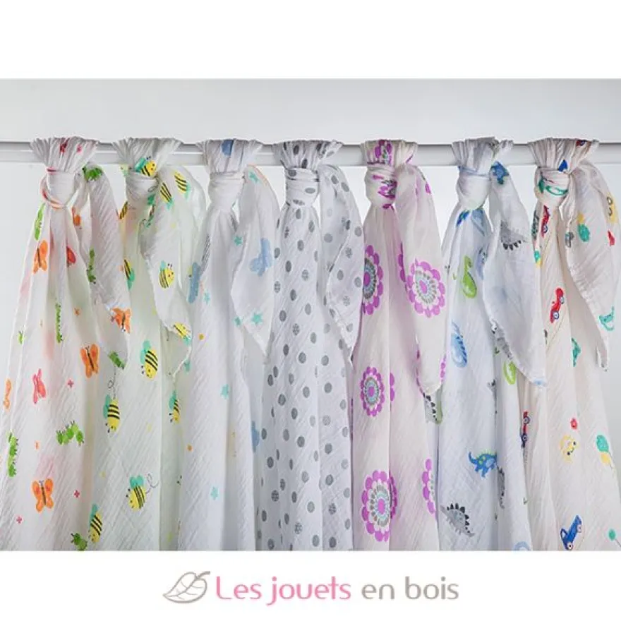 Lange mousseline - Aqua Hippo - Lulujo