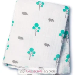 Lange mousseline - Aqua Hippo - Lulujo
