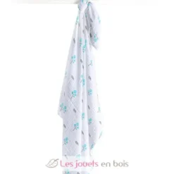 Lange mousseline - Aqua Hippo - Lulujo