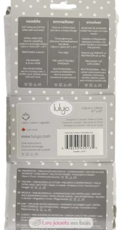 Lange mousseline - Fleurs grises - Lulujo