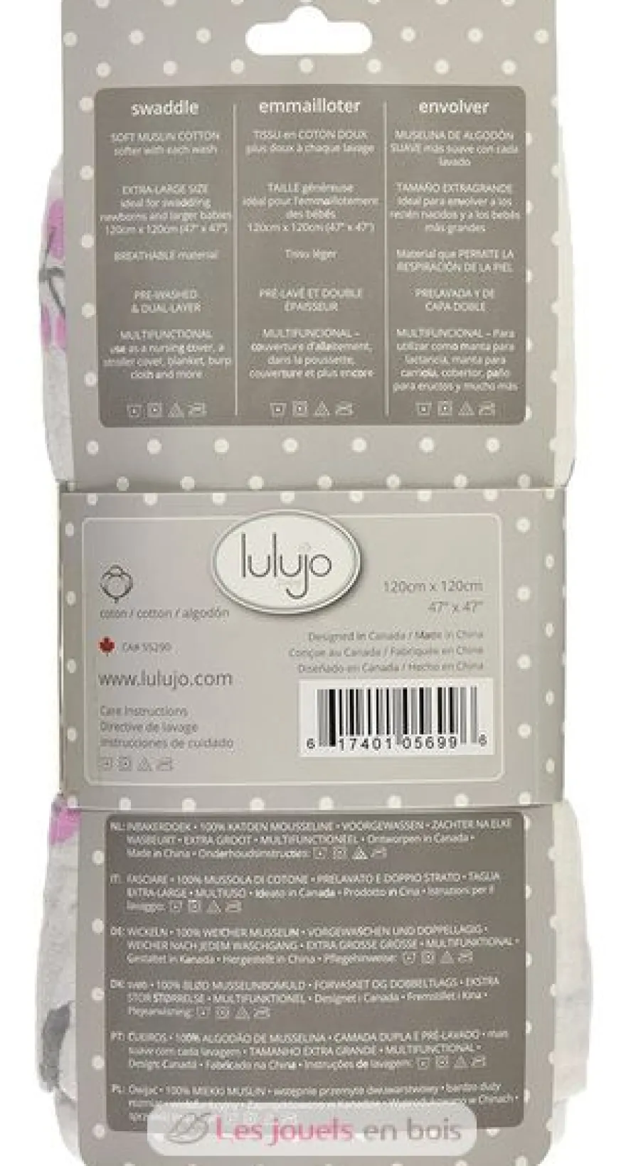 Lange mousseline - Hippo rose - Lulujo