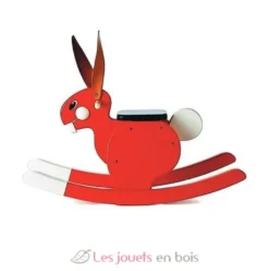 Lapin à bascule rouge - Playsam