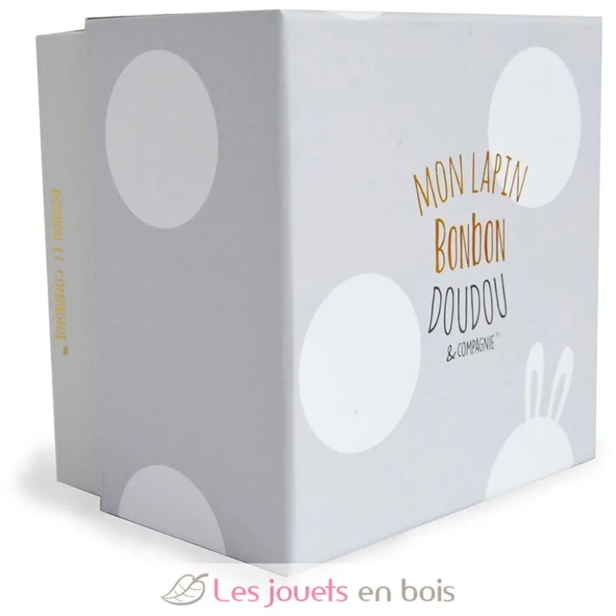 Lapin Bonbon taupe 20 cm - Doudou et Compagnie