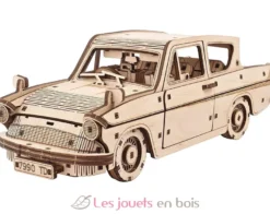 La voiture volante Ford Anglia - Puzzle 3D mécanique en bois - Ugears