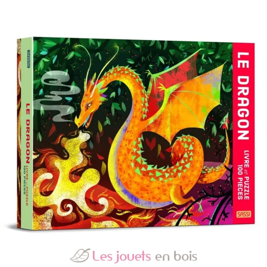 Le Dragon - Livre et puzzle 100 pcs - Sassi Junior