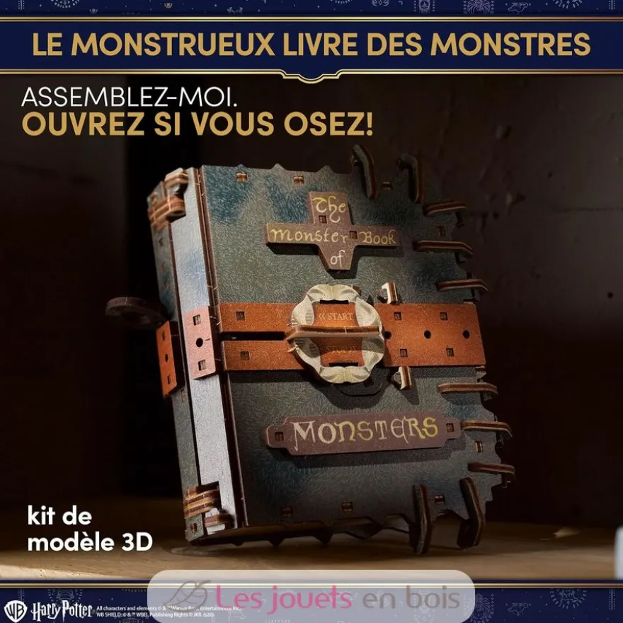 Le Livre des Monstres Harry Potter - Puzzle 3D mécanique en bois - Ugears