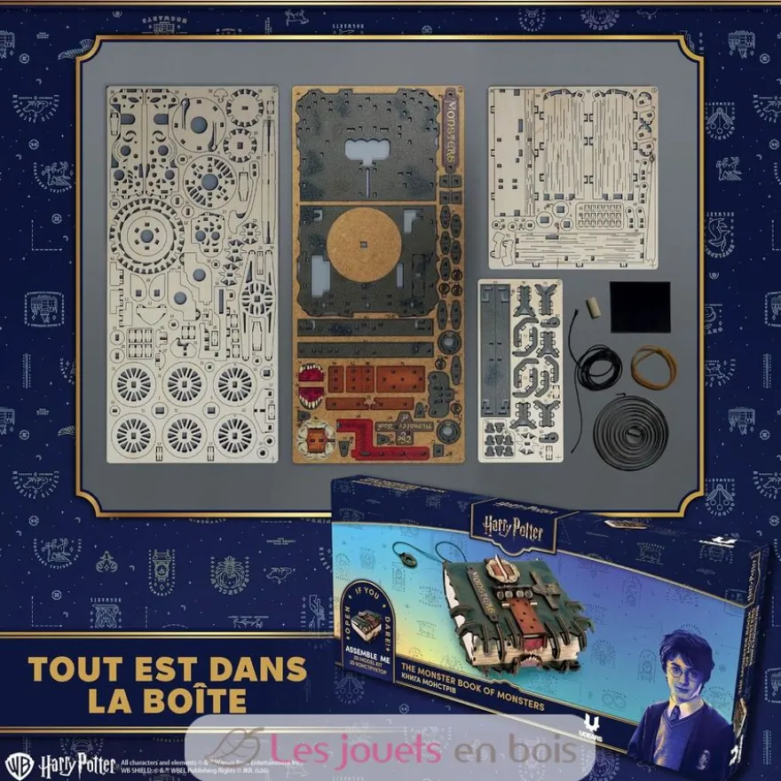 Le Livre des Monstres Harry Potter - Puzzle 3D mécanique en bois - Ugears