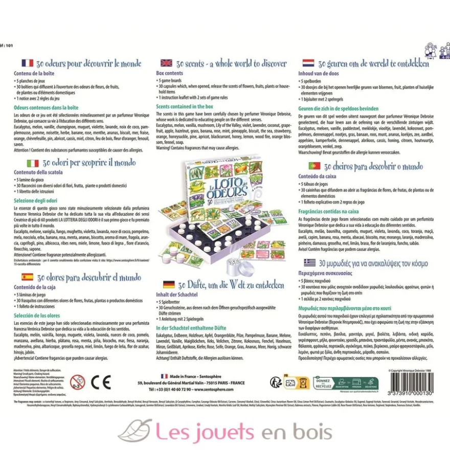 Le loto des odeurs - Sentosphère