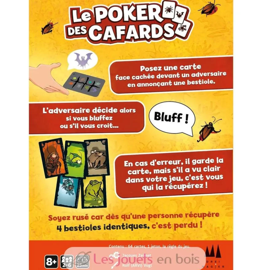 Le poker des cafards Jeux d'ambiance - Gigamic