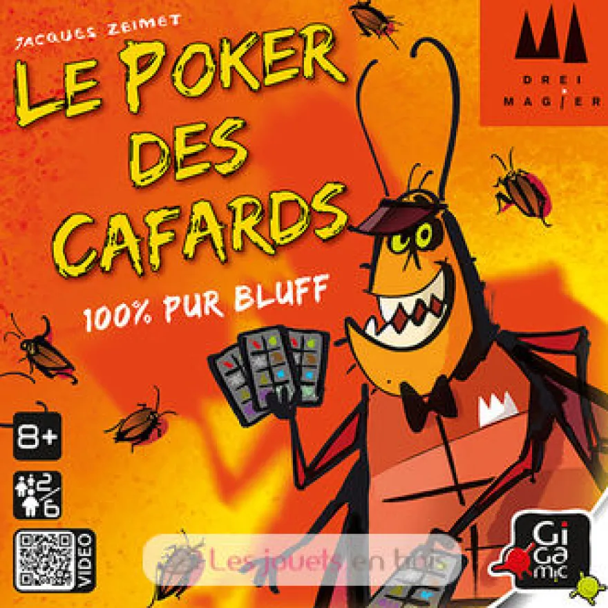 Le poker des cafards Jeux d'ambiance - Gigamic