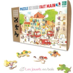 Les Pompiers de Laure Cacouault - Puzzle Michèle Wilson