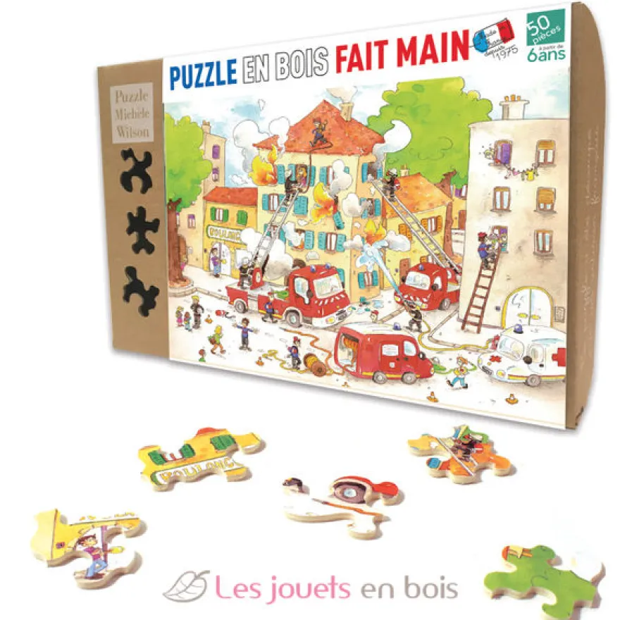 Les Pompiers de Laure Cacouault - Puzzle Michèle Wilson