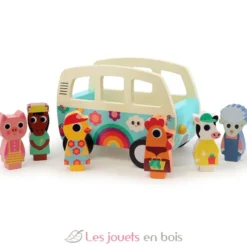 Le van sonore des animaux en bois - Dès 18 mois - Vilac
