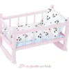 Lit bercelonnette poupée 40 cm panda - Petitcollin