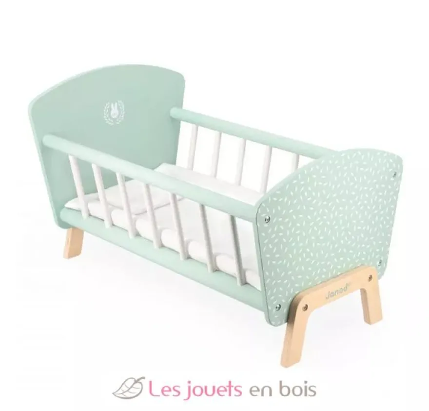 Lit poupée Zen vert d'eau - Janod