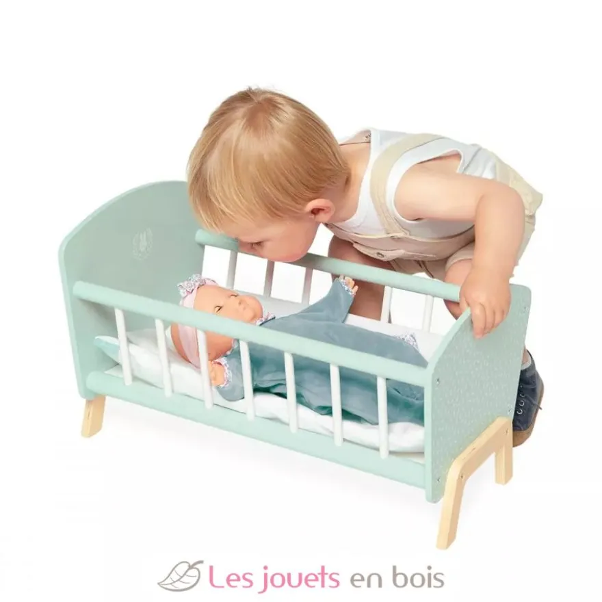 Lit poupée Zen vert d'eau - Janod
