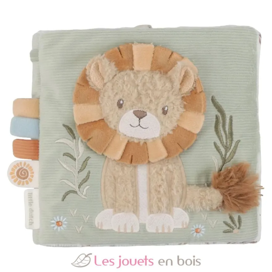 Livre d'activités en tissu Safari Friends vert - Little Dutch