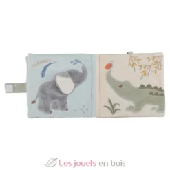 Livre d'activités en tissu Safari Friends vert - Little Dutch
