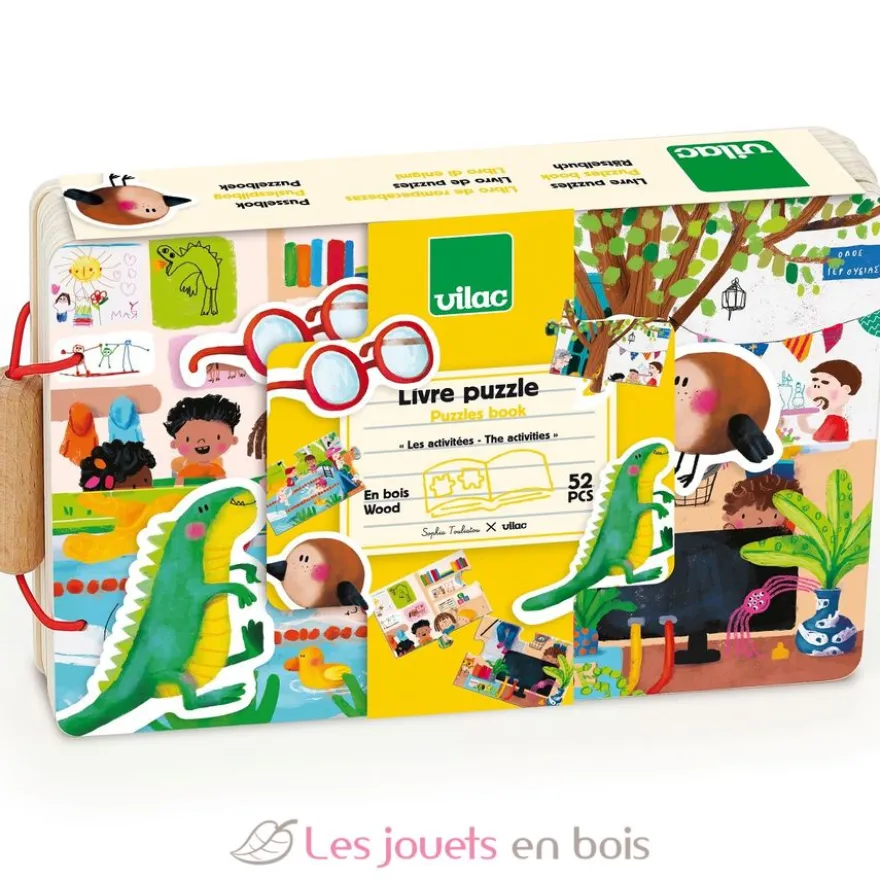 Livre puzzles en bois Les activités - Dès 2 ans - Vilac