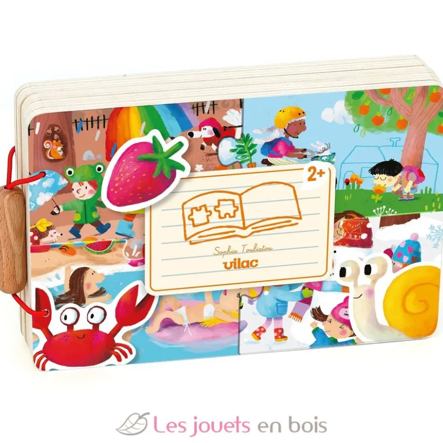 Livre puzzles en bois Les 4 saisons - Dès 2 ans - Vilac