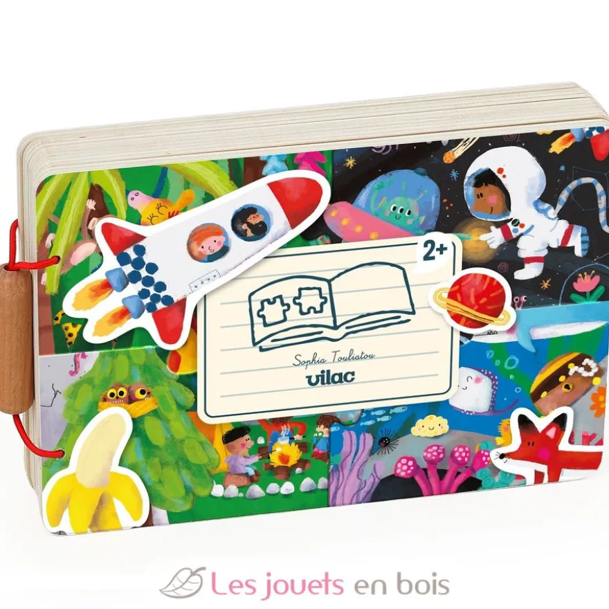 Livre puzzles en bois Voyage et aventures - Dès 2 ans - Vilac