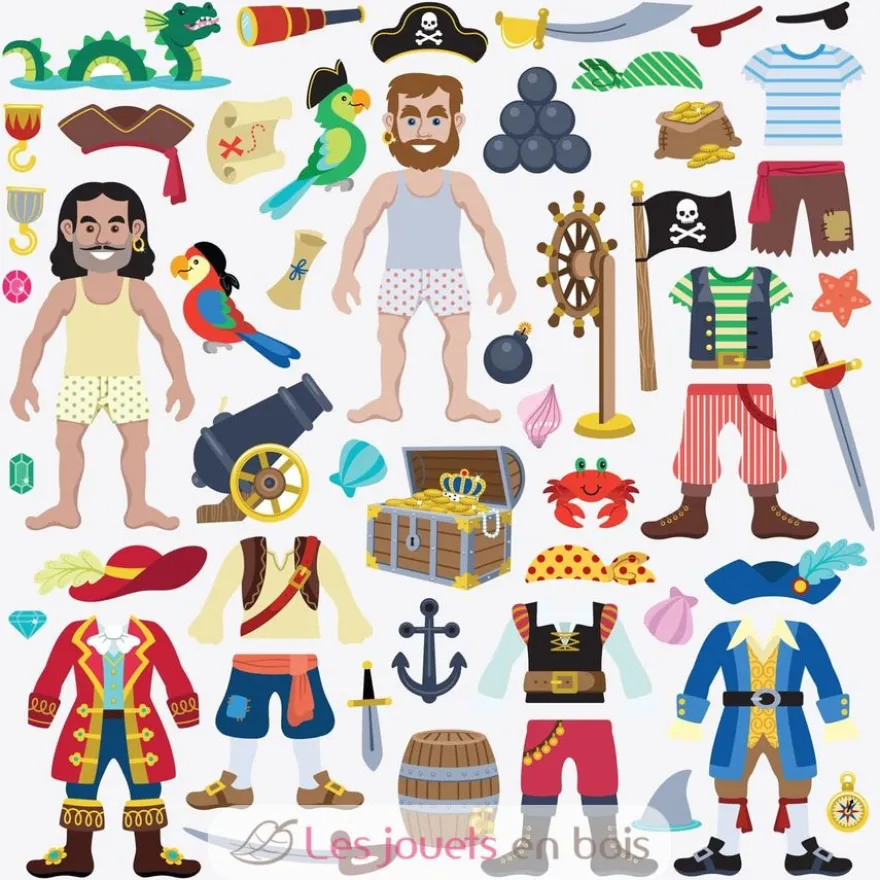 Livret d'autocollants reliefs repositionnables pirates - Melissa & Doug