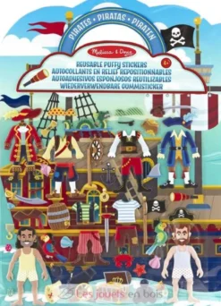Livret d'autocollants reliefs repositionnables pirates - Melissa & Doug