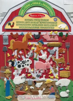 Livret d'autocollants reliefs repositionnables ferme - Melissa & Doug