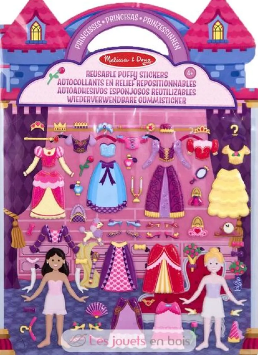Livret d'autocollants reliefs repositionnables princesses - Melissa & Doug