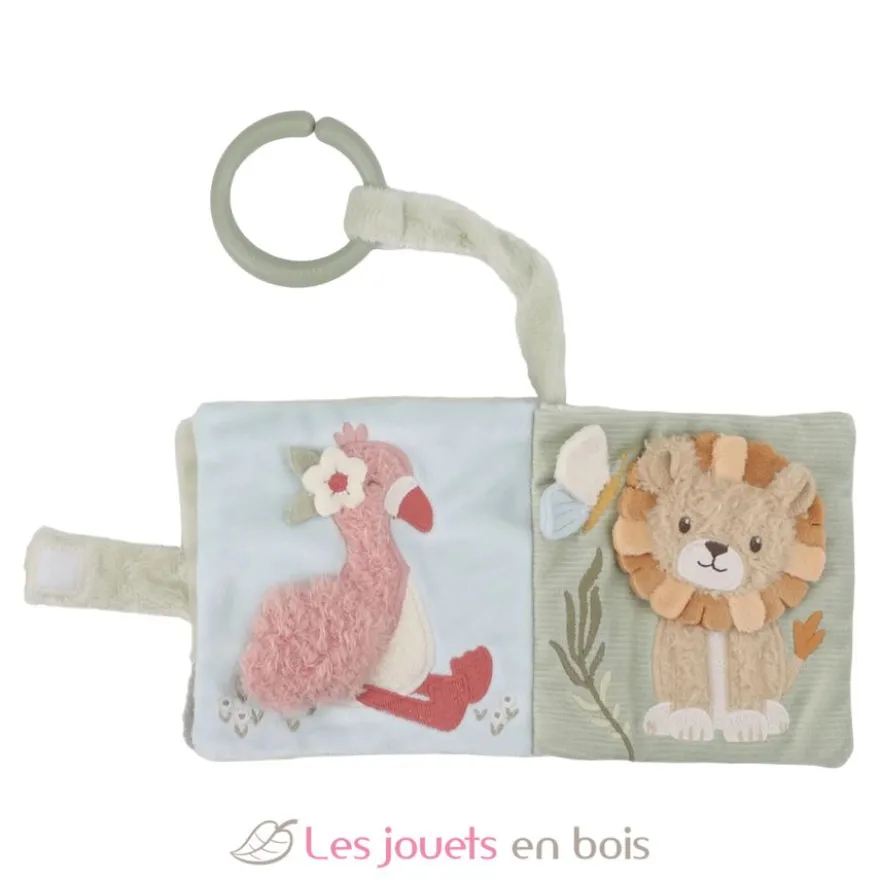 Livret en tissu Safari Friends vert - Little Dutch