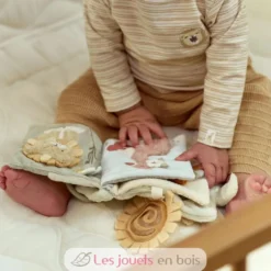 Livret en tissu Safari Friends vert - Little Dutch