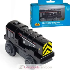 Locomotive de manœuvre diesel noire à pile - Bigjigs Toys