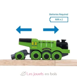 Locomotive à piles Flying Scotsman verte - Bigjigs Toys