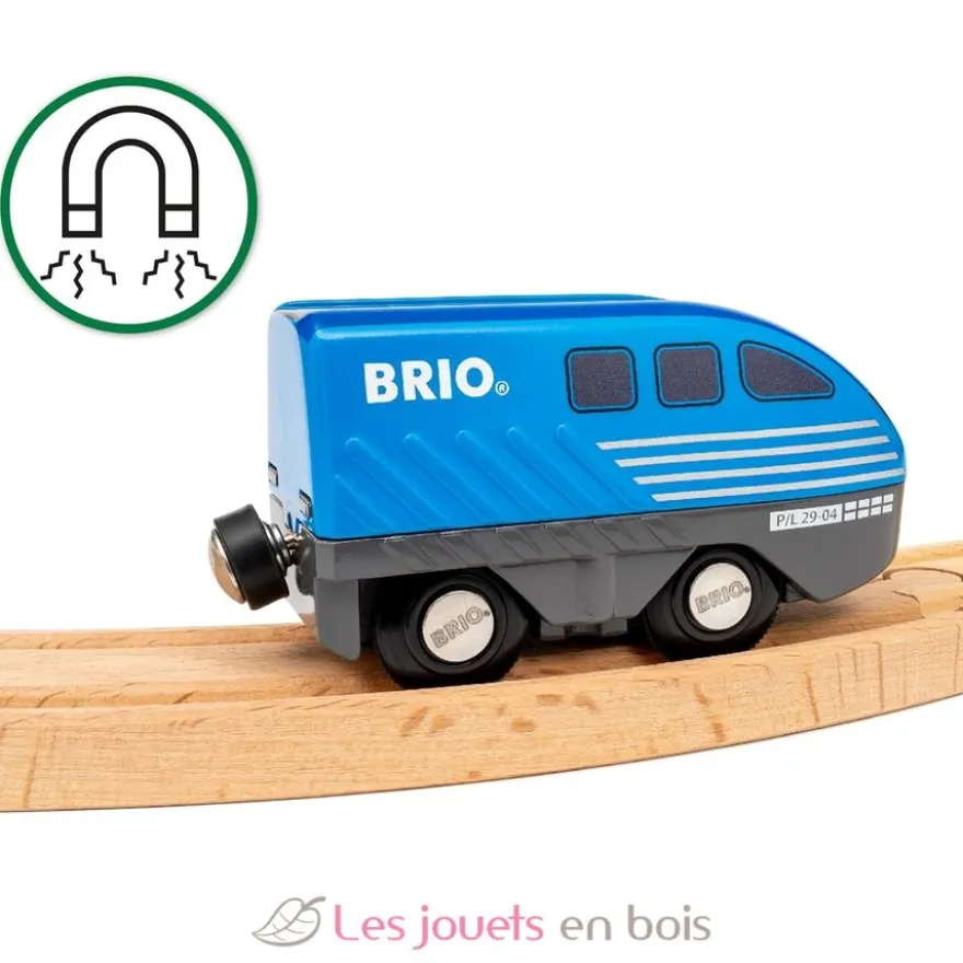 Locomotive à rétrofriction bleue - Brio
