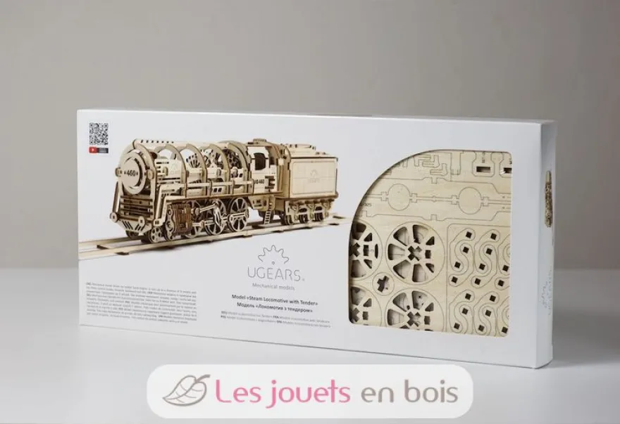 Locomotive à vapeur - Puzzle 3D mécanique en bois - Ugears