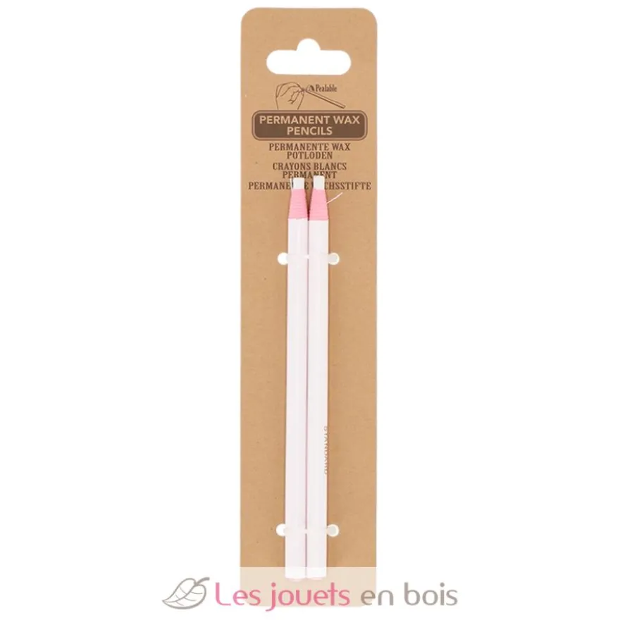 Lot de 2 crayons de cire blancs - Esschert Design