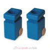 Lot de deux poubelles bleues - Fagus
