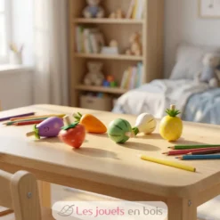 Lot de 6 toupies fruits et légumes - Ulysse