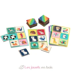 Loto en bois Animaux arc-en-ciel par Andy Westface - Vilac